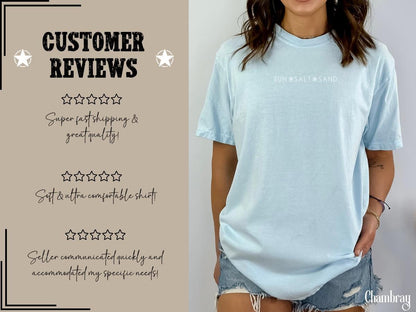 Comfort Colors Beach Life Shirt For Women Coastal Shirt For Mother's Day Summer Tshirt Beach T-shirt For Women Sun Sand Salt Tee For Beach