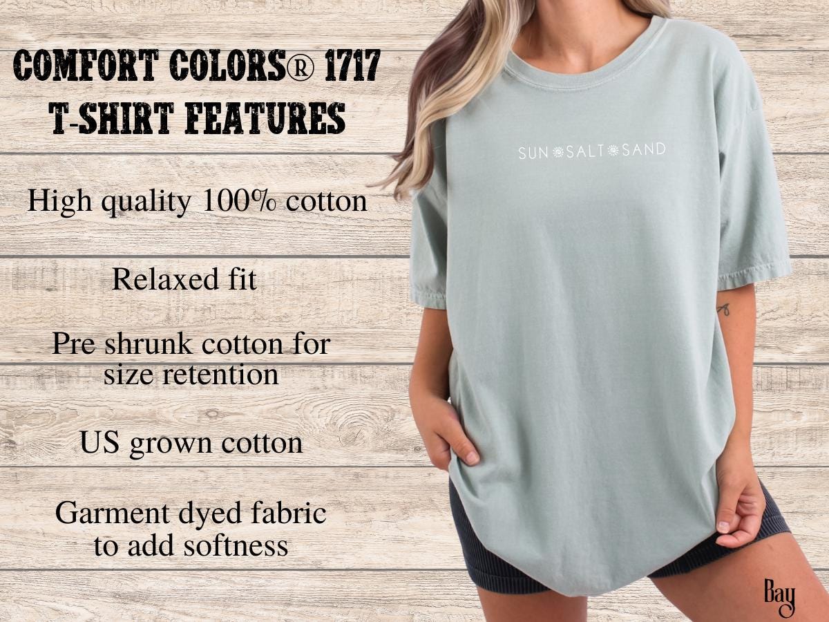 Comfort Colors Beach Life Shirt For Women Coastal Shirt For Mother's Day Summer Tshirt Beach T-shirt For Women Sun Sand Salt Tee For Beach