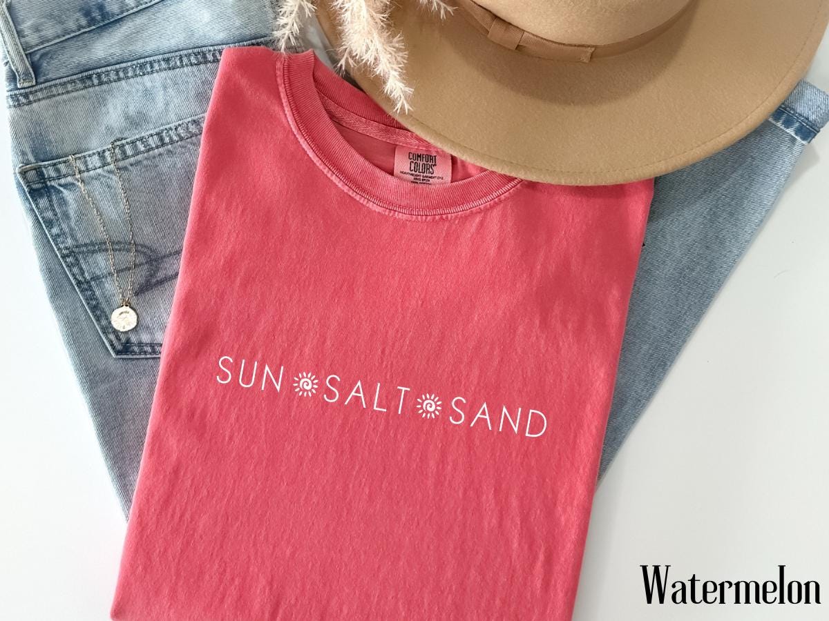 Comfort Colors Beach Life Shirt For Women Coastal Shirt For Mother's Day Summer Tshirt Beach T-shirt For Women Sun Sand Salt Tee For Beach