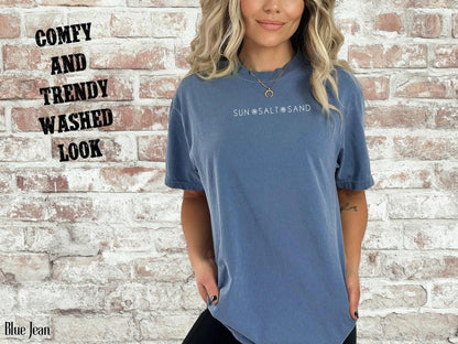 Comfort Colors Beach Life Shirt For Women Coastal Shirt For Mother's Day Summer Tshirt Beach T-shirt For Women Sun Sand Salt Tee For Beach