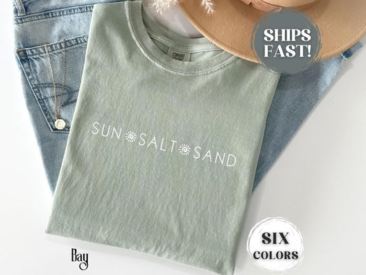 Comfort Colors Beach Life Shirt For Women Coastal Shirt For Mother's Day Summer Tshirt Beach T-shirt For Women Sun Sand Salt Tee For Beach