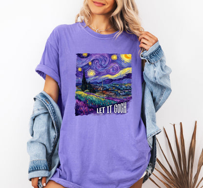 Womens tops, Comfort Colors womens tshirt, art lover gift, Van Gogh trendy shirt