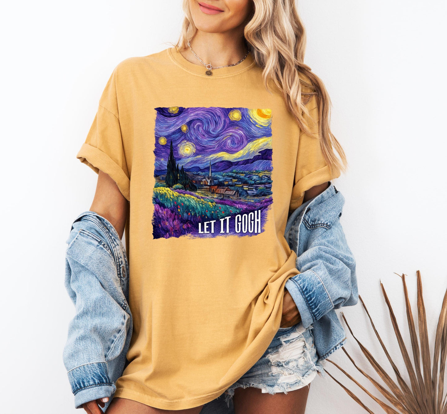 Womens tops, Comfort Colors womens tshirt, art lover gift, Van Gogh trendy shirt