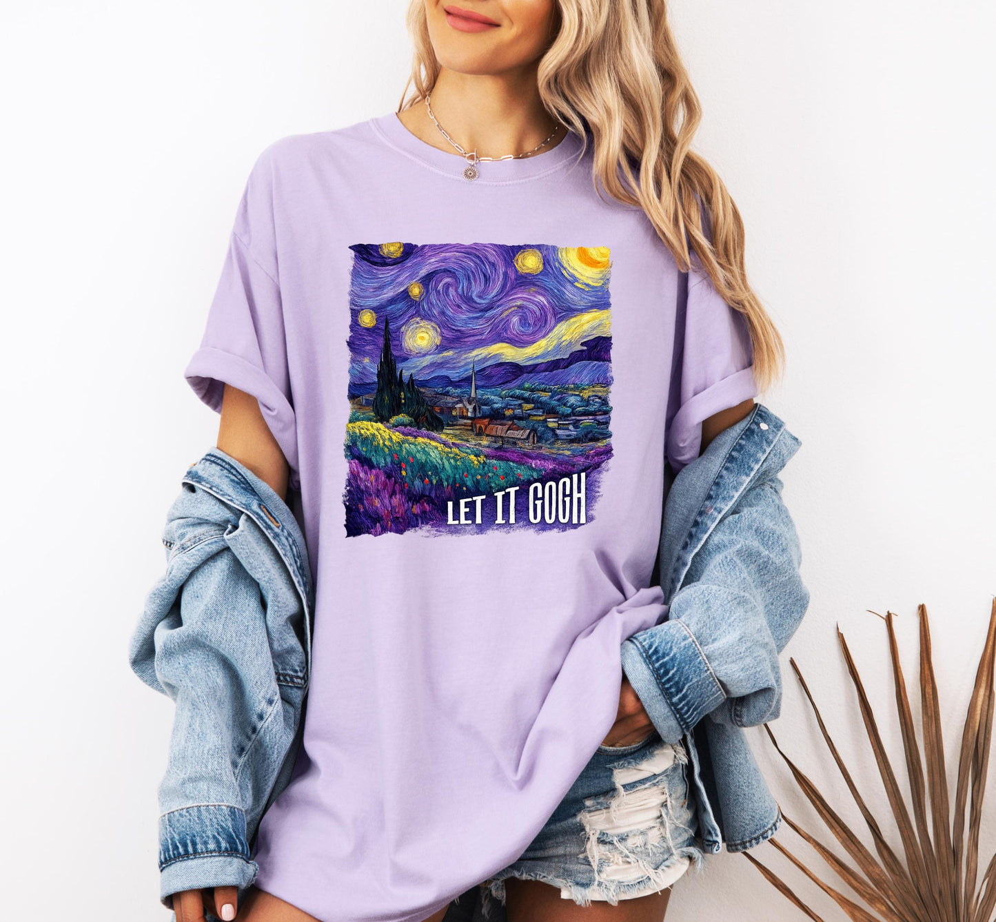 Womens tops, Comfort Colors womens tshirt, art lover gift, Van Gogh trendy shirt