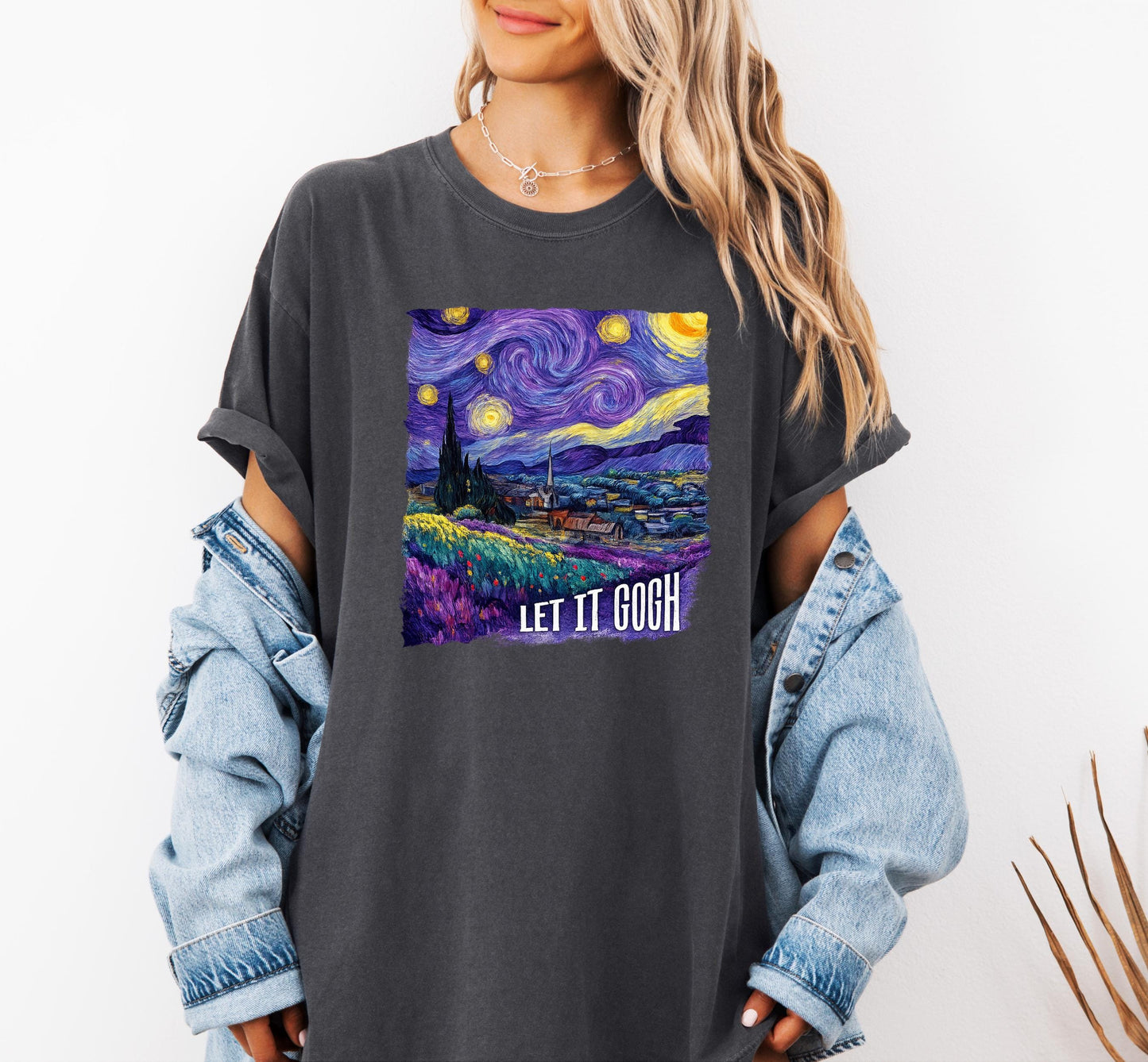 Womens tops, Comfort Colors womens tshirt, art lover gift, Van Gogh trendy shirt