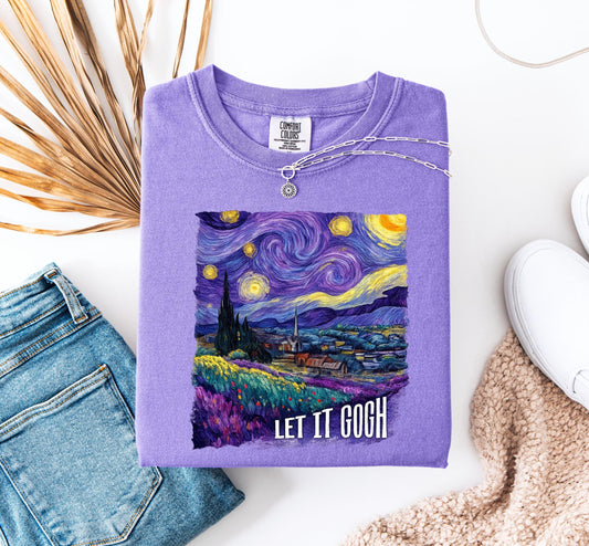 Womens tops, Comfort Colors womens tshirt, art lover gift, Van Gogh trendy shirt