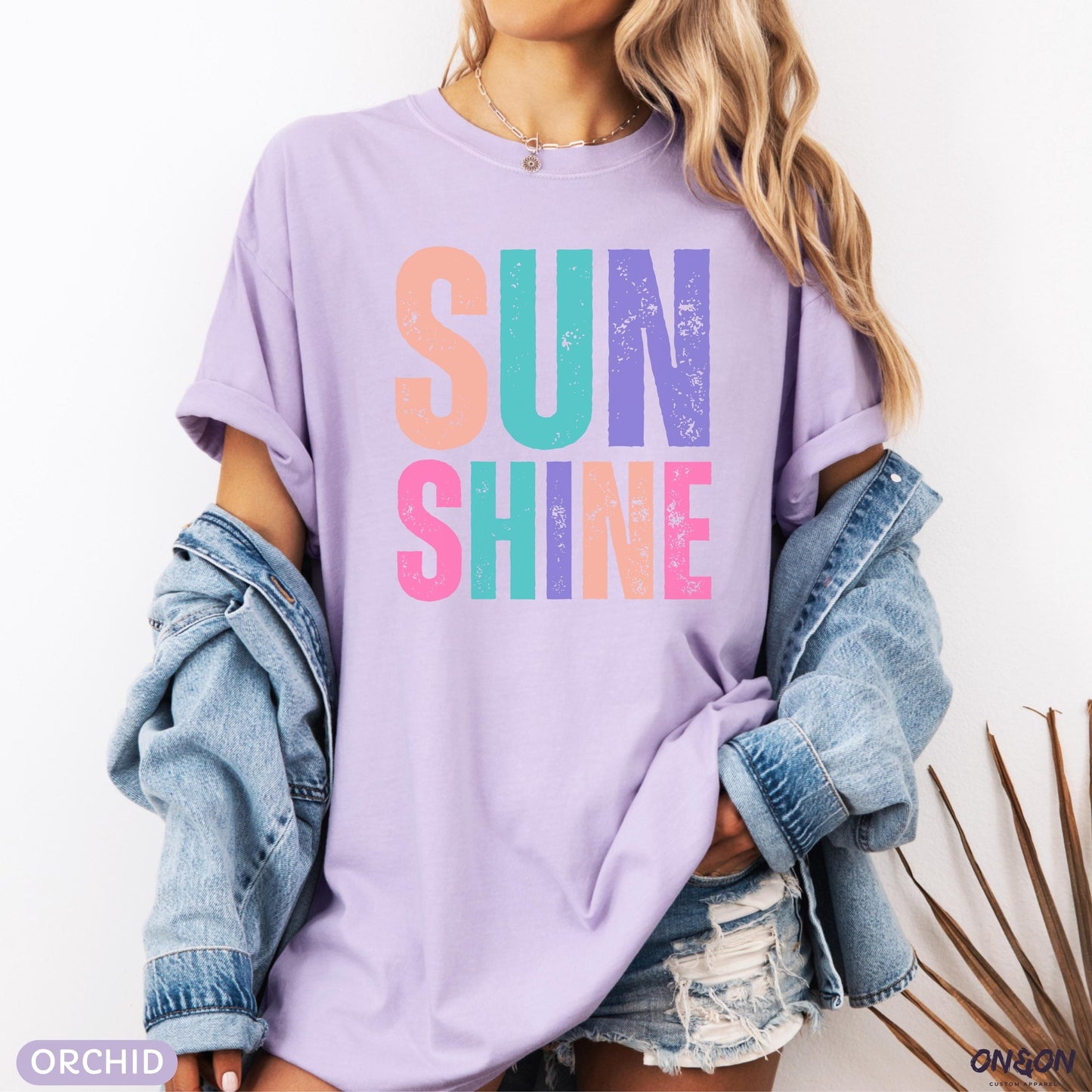 Comfort Colors Summer Vibes Tshirt, Neon Sunshine Summer Shirt, Summer Shirt, Distressed Beach Tee, Sunshine Shirt, New Trendy Women's Shirt