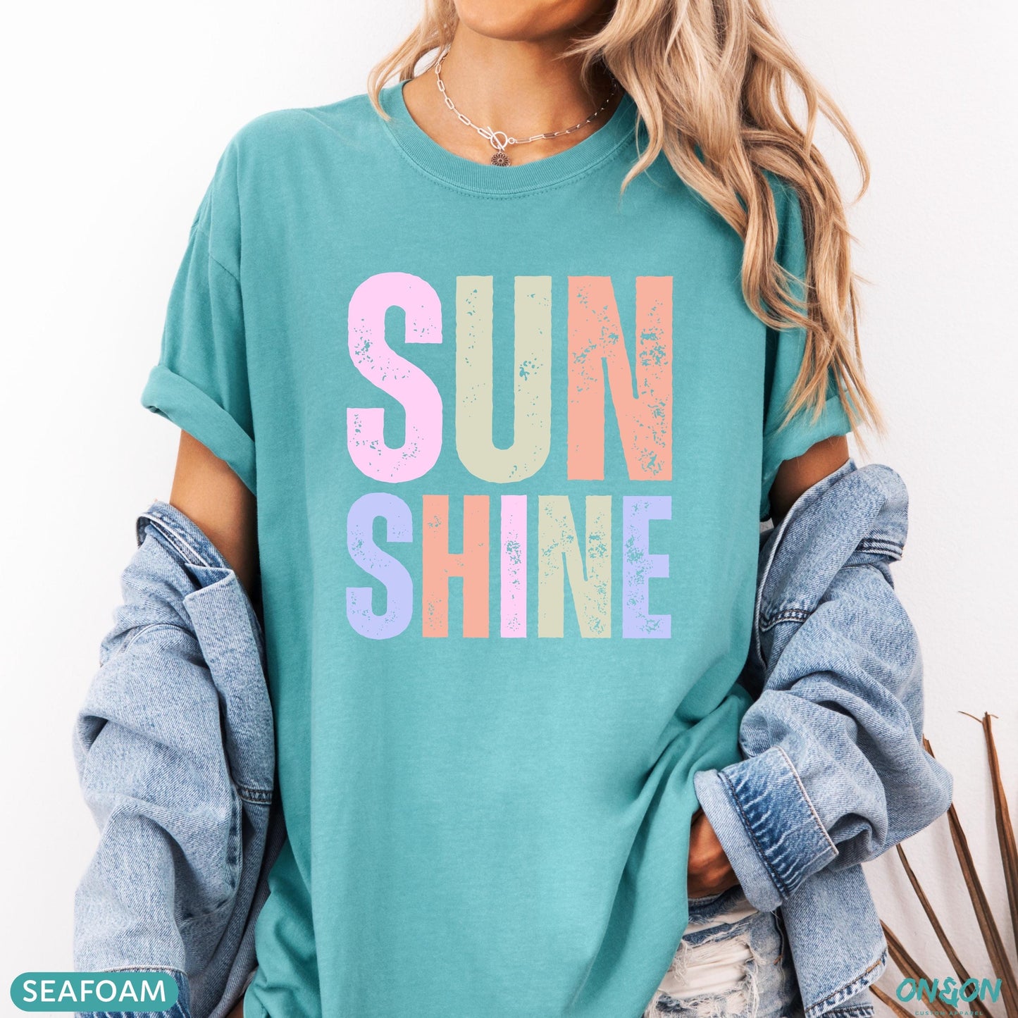 Comfort Colors Summer Vibes Tshirt, Neon Sunshine Summer Shirt, Summer Shirt, Distressed Beach Tee, Sunshine Shirt, New Trendy Women's Shirt