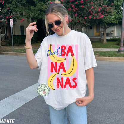 That's Bananas Shirt, Summer Fruit Tshirt, Food Pun Shirt, Retro Graphic Tee, Banana Graphic Tee, Trendy Summer Shirt, Comfort Colors®