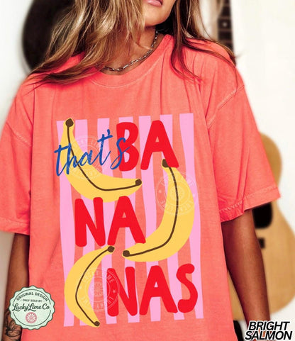 That's Bananas Shirt, Summer Fruit Tshirt, Food Pun Shirt, Retro Graphic Tee, Banana Graphic Tee, Trendy Summer Shirt, Comfort Colors®