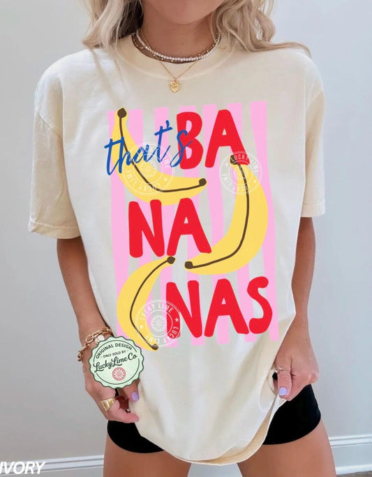 That's Bananas Shirt, Summer Fruit Tshirt, Food Pun Shirt, Retro Graphic Tee, Banana Graphic Tee, Trendy Summer Shirt, Comfort Colors®