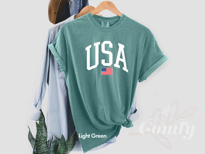 Comfort Colors USA Flag Shirt, Comfort Colors USA Christmas Gift, USA Comfort Colors Tshirt, 4 of July Usa Flag Tshirt, Independence Day Tee