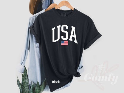 Comfort Colors USA Flag Shirt, Comfort Colors USA Christmas Gift, USA Comfort Colors Tshirt, 4 of July Usa Flag Tshirt, Independence Day Tee