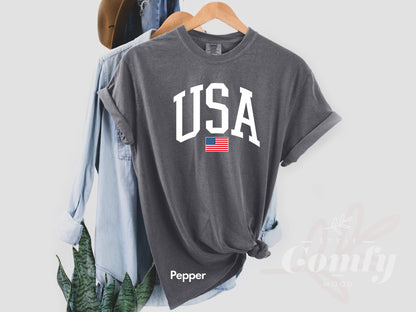 Comfort Colors USA Flag Shirt, Comfort Colors USA Christmas Gift, USA Comfort Colors Tshirt, 4 of July Usa Flag Tshirt, Independence Day Tee