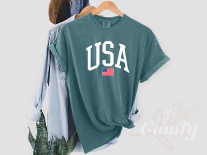 Comfort Colors USA Flag Shirt, Comfort Colors USA Christmas Gift, USA Comfort Colors Tshirt, 4 of July Usa Flag Tshirt, Independence Day Tee