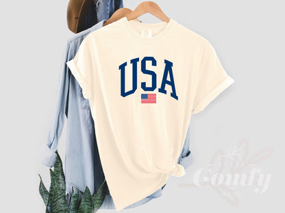 Comfort Colors USA Flag Shirt, Comfort Colors USA Christmas Gift, USA Comfort Colors Tshirt, 4 of July Usa Flag Tshirt, Independence Day Tee