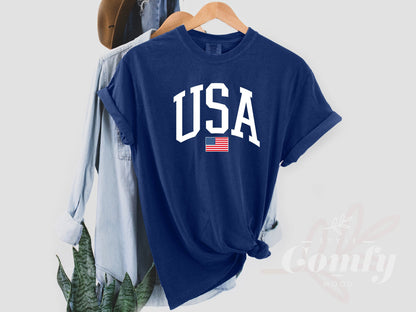 Comfort Colors USA Flag Shirt, Comfort Colors USA Christmas Gift, USA Comfort Colors Tshirt, 4 of July Usa Flag Tshirt, Independence Day Tee