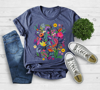 Wildflower Tshirt, Wild Flowers Shirt, Floral Tshirt, Flower Shirt, Gift for Women, Ladies Shirts, Best Friend Gift Shirt,Nature Lover Shirt