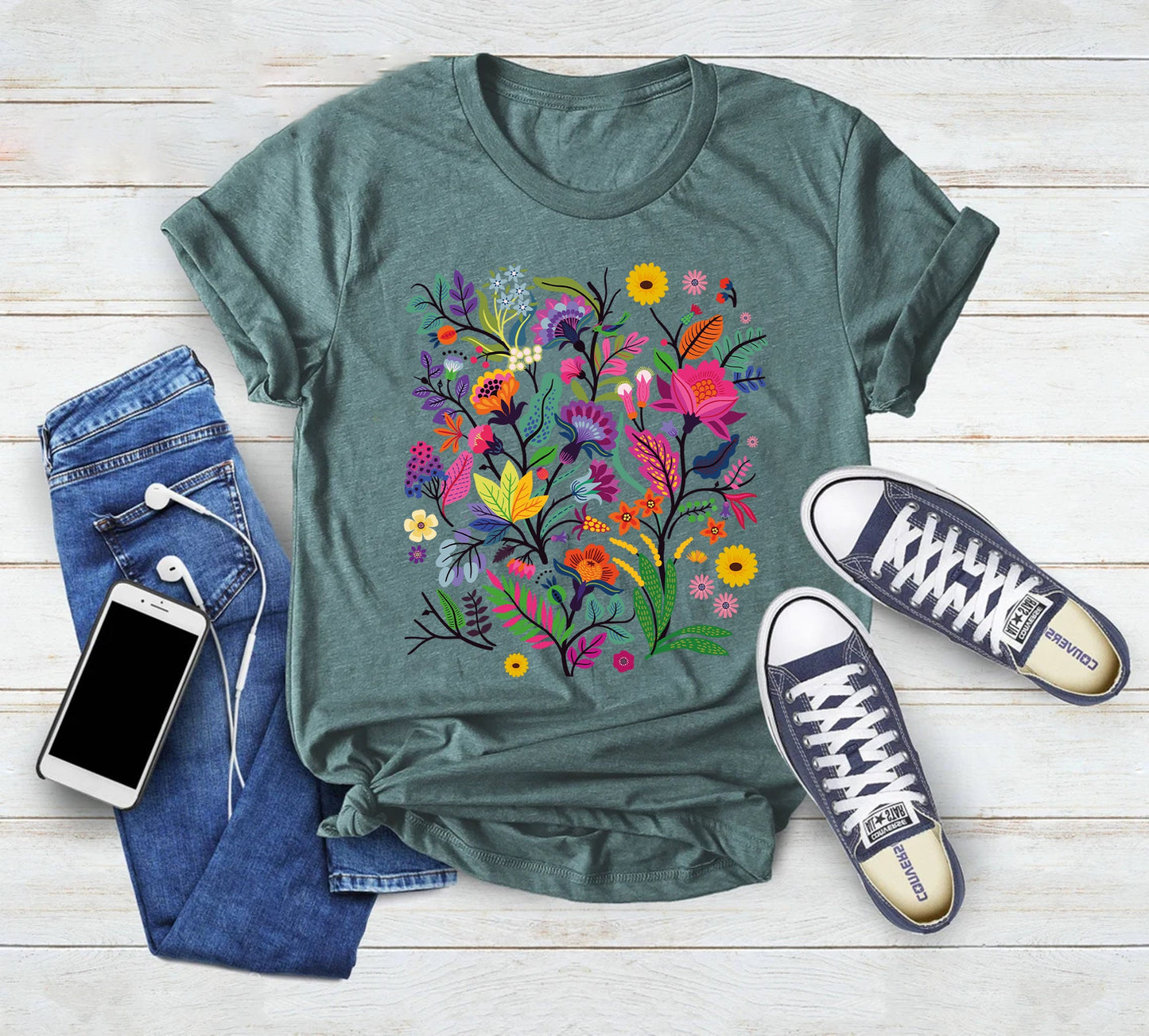 Wildflower Tshirt, Wild Flowers Shirt, Floral Tshirt, Flower Shirt, Gift for Women, Ladies Shirts, Best Friend Gift Shirt,Nature Lover Shirt
