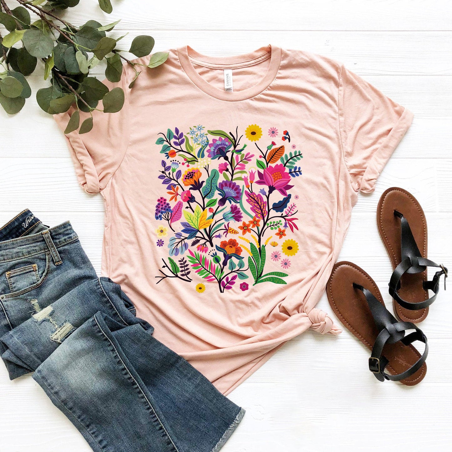 Wildflower Tshirt, Wild Flowers Shirt, Floral Tshirt, Flower Shirt, Gift for Women, Ladies Shirts, Best Friend Gift Shirt,Nature Lover Shirt