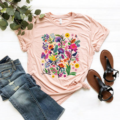 Wildflower Tshirt, Wild Flowers Shirt, Floral Tshirt, Flower Shirt, Gift for Women, Ladies Shirts, Best Friend Gift Shirt,Nature Lover Shirt