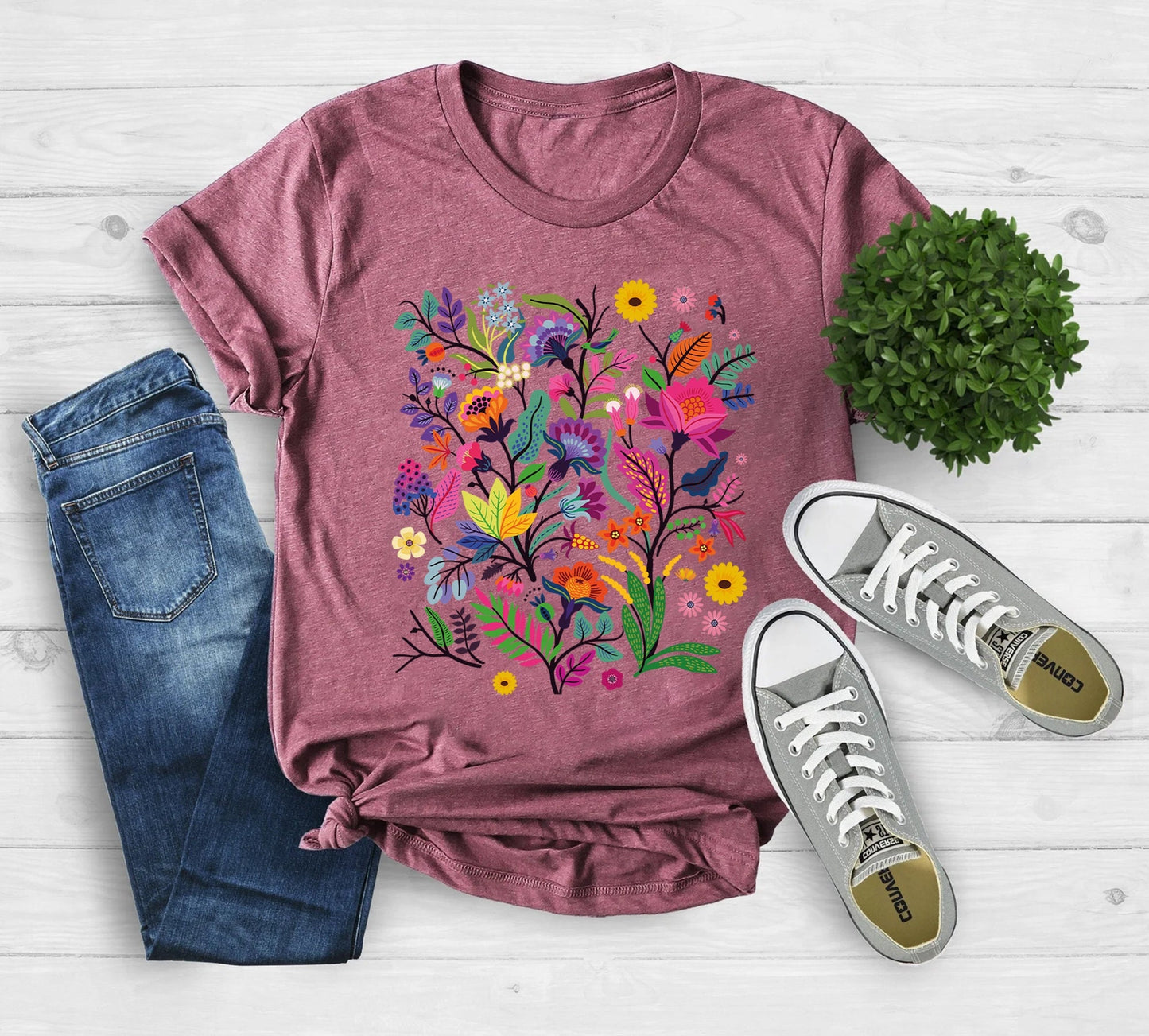 Wildflower Tshirt, Wild Flowers Shirt, Floral Tshirt, Flower Shirt, Gift for Women, Ladies Shirts, Best Friend Gift Shirt,Nature Lover Shirt