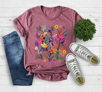Wildflower Tshirt, Wild Flowers Shirt, Floral Tshirt, Flower Shirt, Gift for Women, Ladies Shirts, Best Friend Gift Shirt,Nature Lover Shirt