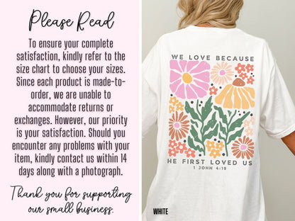 Boho Christian Shirt Comfort Color Women Jesus Tee Vintage Faith Tshirt Floral Religious T Shirt Retro Bible Verse Clothes Trendy Streetwear
