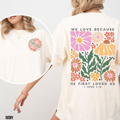 Boho Christian Shirt Comfort Color Women Jesus Tee Vintage Faith Tshirt Floral Religious T Shirt Retro Bible Verse Clothes Trendy Streetwear