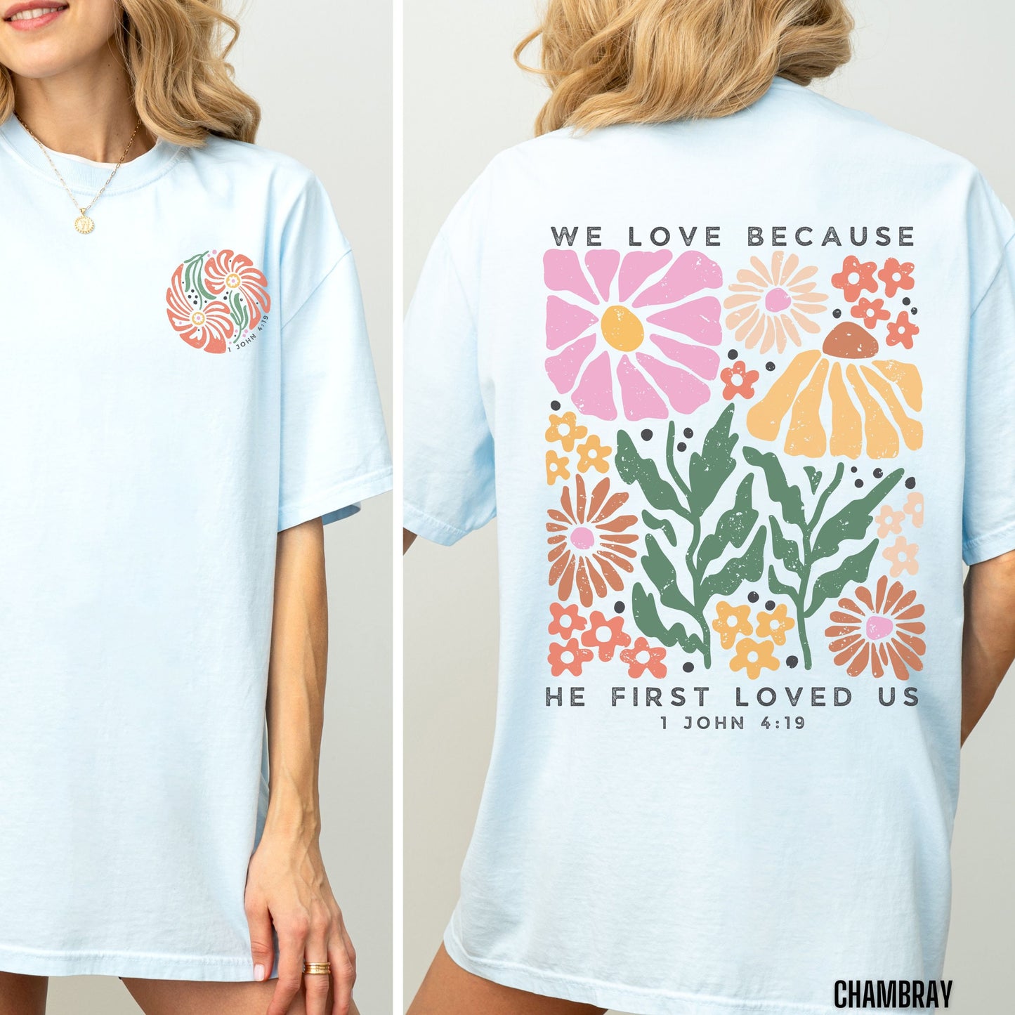 Boho Christian Shirt Comfort Color Women Jesus Tee Vintage Faith Tshirt Floral Religious T Shirt Retro Bible Verse Clothes Trendy Streetwear