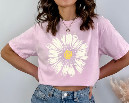 Comfort Colors Daisy Shirt, Wildflower Tshirt , Floral Tshirt, Cute Boho Shirt, Comfort Colors Flower Tshirt, Women's Plant Tee