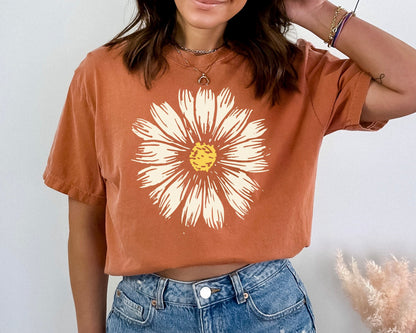 Comfort Colors Daisy Shirt, Wildflower Tshirt , Floral Tshirt, Cute Boho Shirt, Comfort Colors Flower Tshirt, Women's Plant Tee