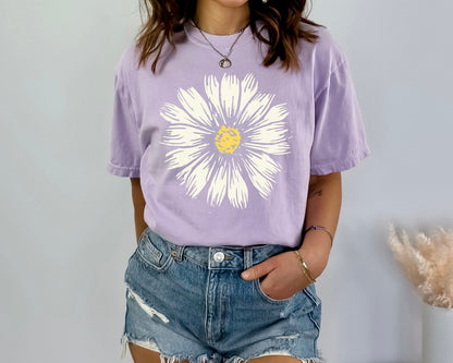 Comfort Colors Daisy Shirt, Wildflower Tshirt , Floral Tshirt, Cute Boho Shirt, Comfort Colors Flower Tshirt, Women's Plant Tee