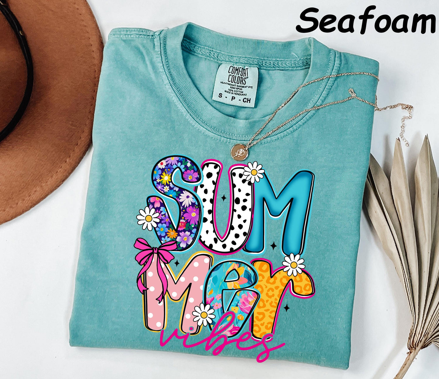 Comfort Colors® Summer Vibes Tshirt, Neon Trendy Summer Shirt, Summer Shirt, Distressed Beach Tee, Sunshine Shirt, 2026 Trendy Women's Shirt