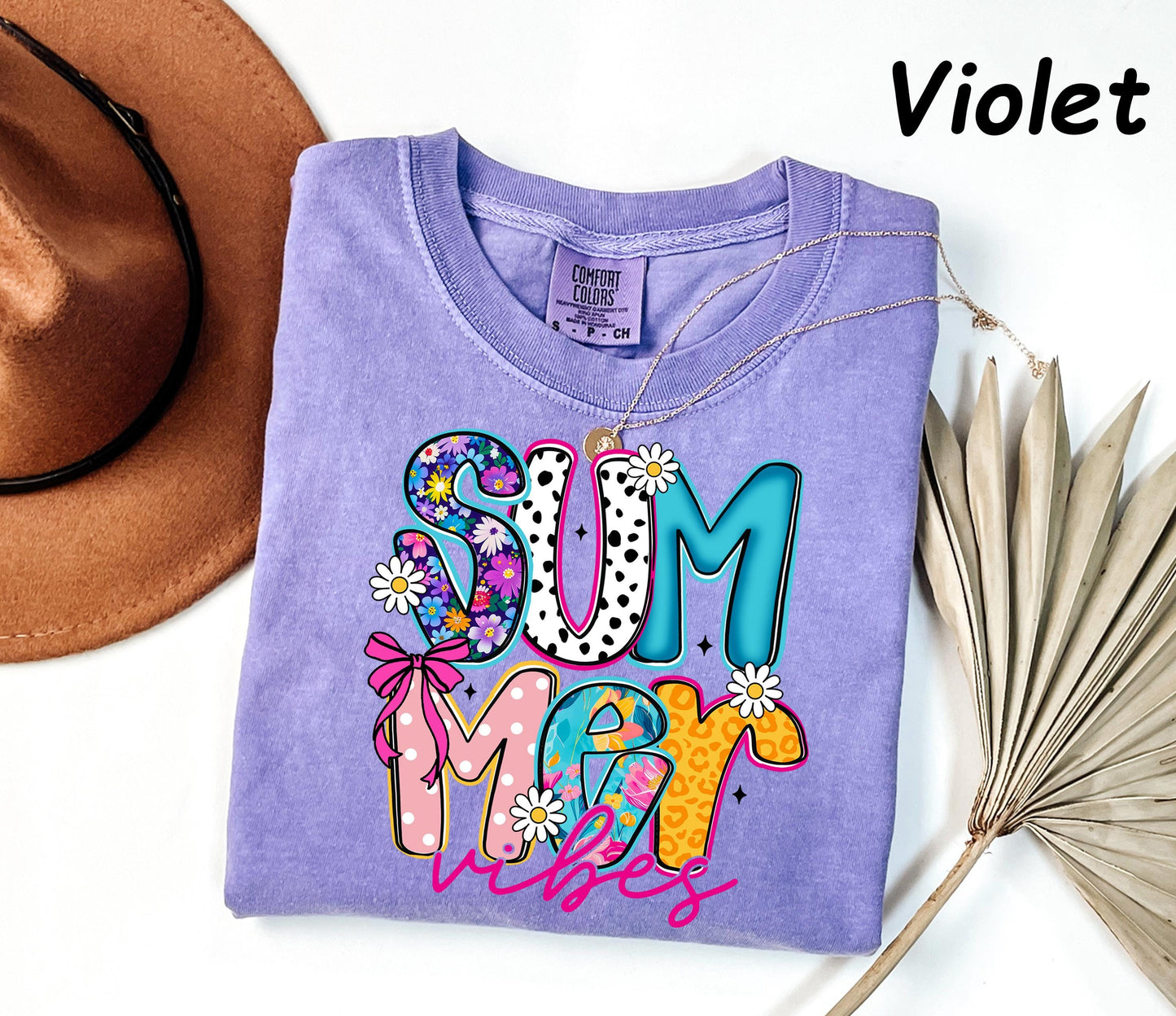 Comfort Colors® Summer Vibes Tshirt, Neon Trendy Summer Shirt, Summer Shirt, Distressed Beach Tee, Sunshine Shirt, 2026 Trendy Women's Shirt