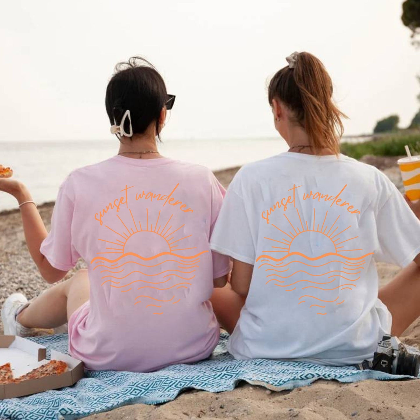 Sunset Tshirt Trendy Beachy Shirts Coconut Girl Clothes Cute Summer Tees Trendy TS Graphics Tee Mermaidcore T-Shirts Oversized Tee Aesthetic