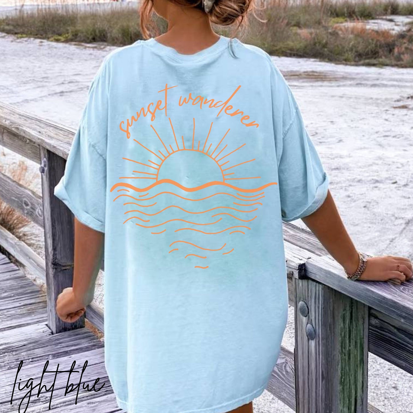 Sunset Tshirt Trendy Beachy Shirts Coconut Girl Clothes Cute Summer Tees Trendy TS Graphics Tee Mermaidcore T-Shirts Oversized Tee Aesthetic