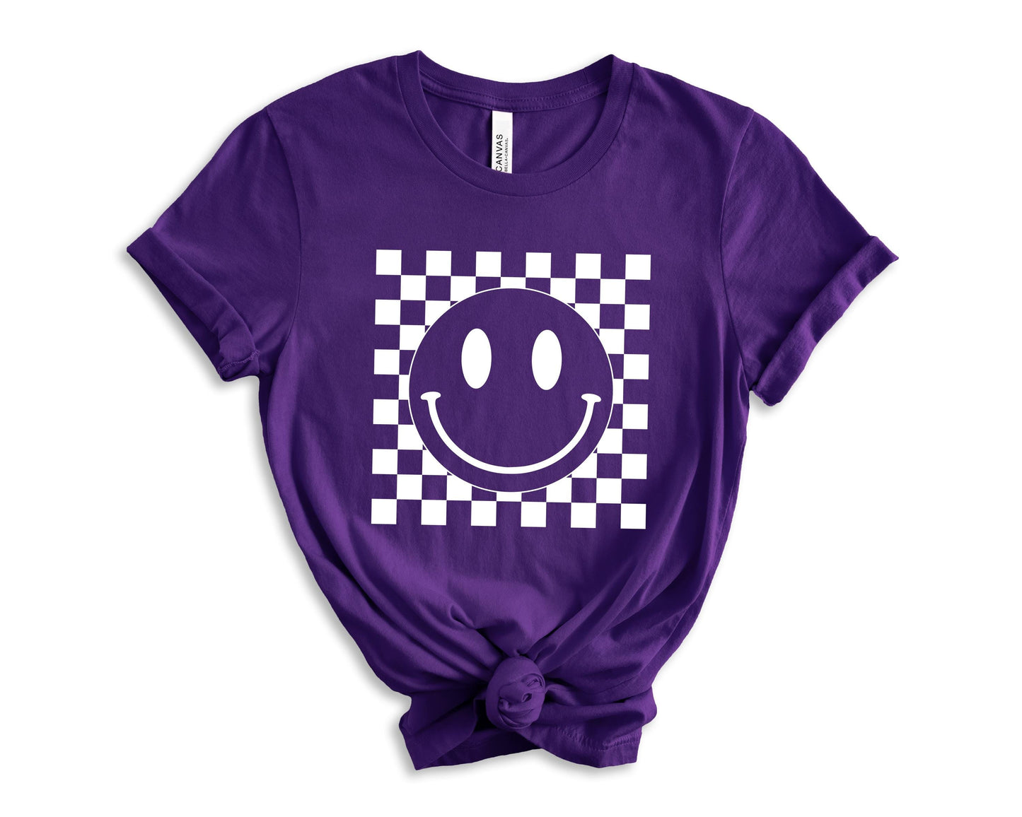 Smiley Face Shirt,Happy Face Sweatshirt,Smiley Face Checkered Shirt,Retro Shirt Women,Boho Shirt Girls,Trendy Vintage Shirt, Gift for her