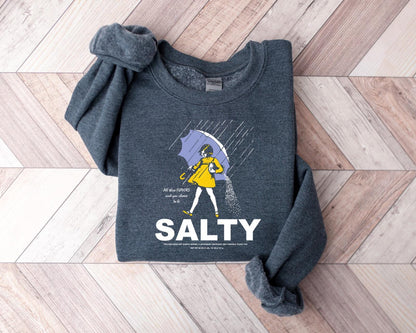 Stay Salty Girl Parody Shirt, Vintage Brand Spoof Tee, Funny Graphic Shirt, Retro Sarcastic Sweatshirt, Gift for Her, Womens Statement Tee